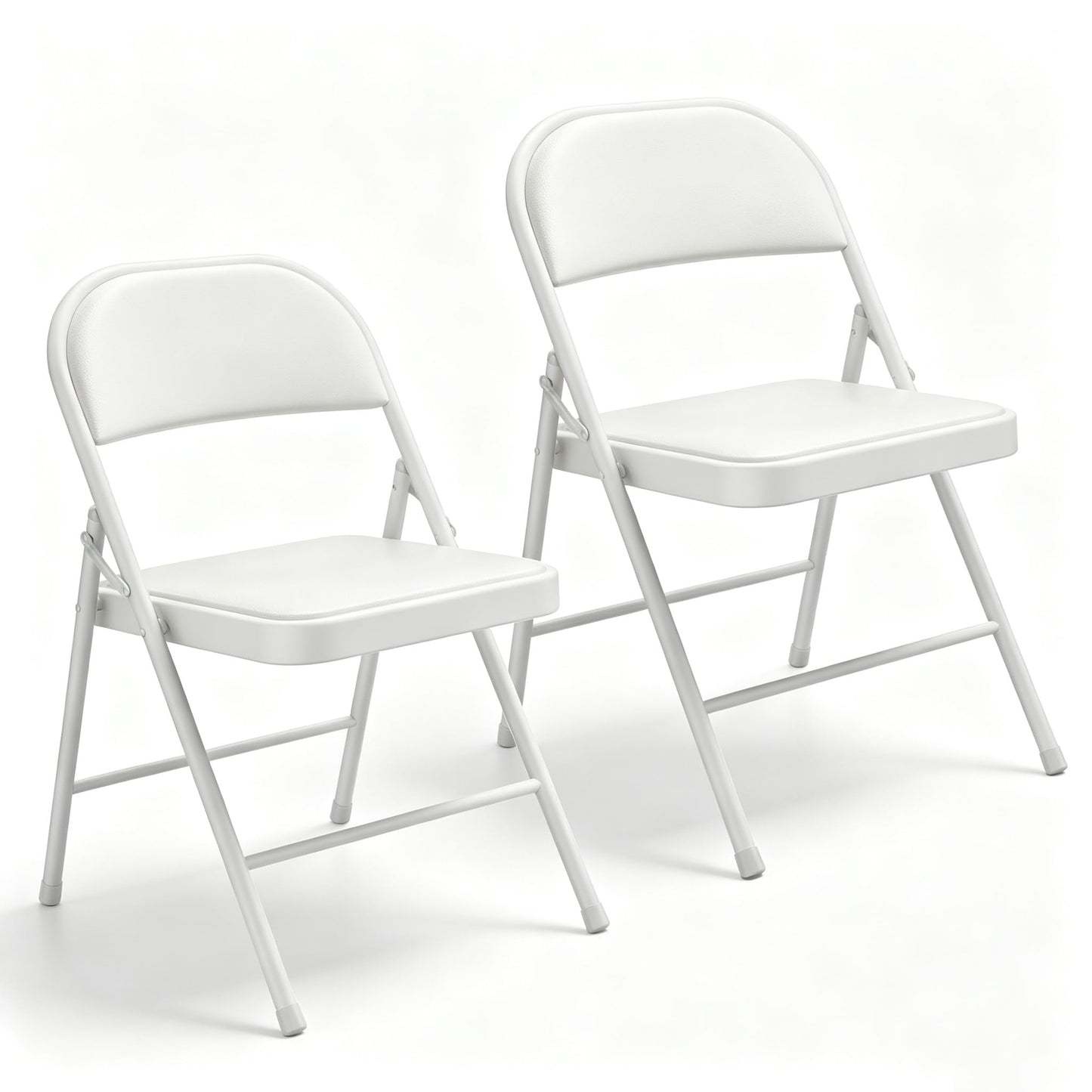 Black Folding Chairs 4-Pack, Breathable Plastic for Card Tables & Indoor Outdoor, Easy-Clean & Supports 400 Lbs