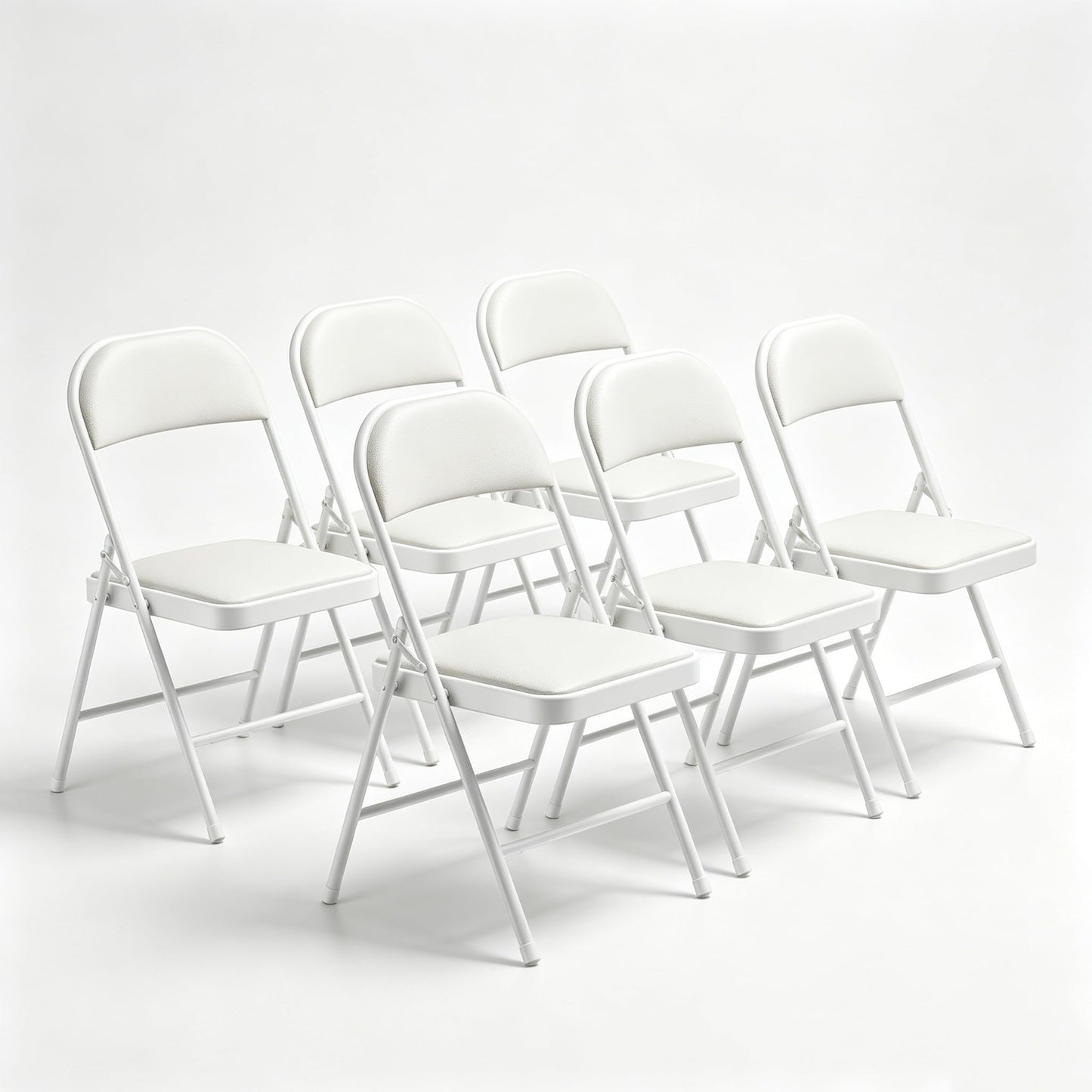 Black Folding Chairs 4-Pack, Breathable Plastic for Card Tables & Indoor Outdoor, Easy-Clean & Supports 400 Lbs