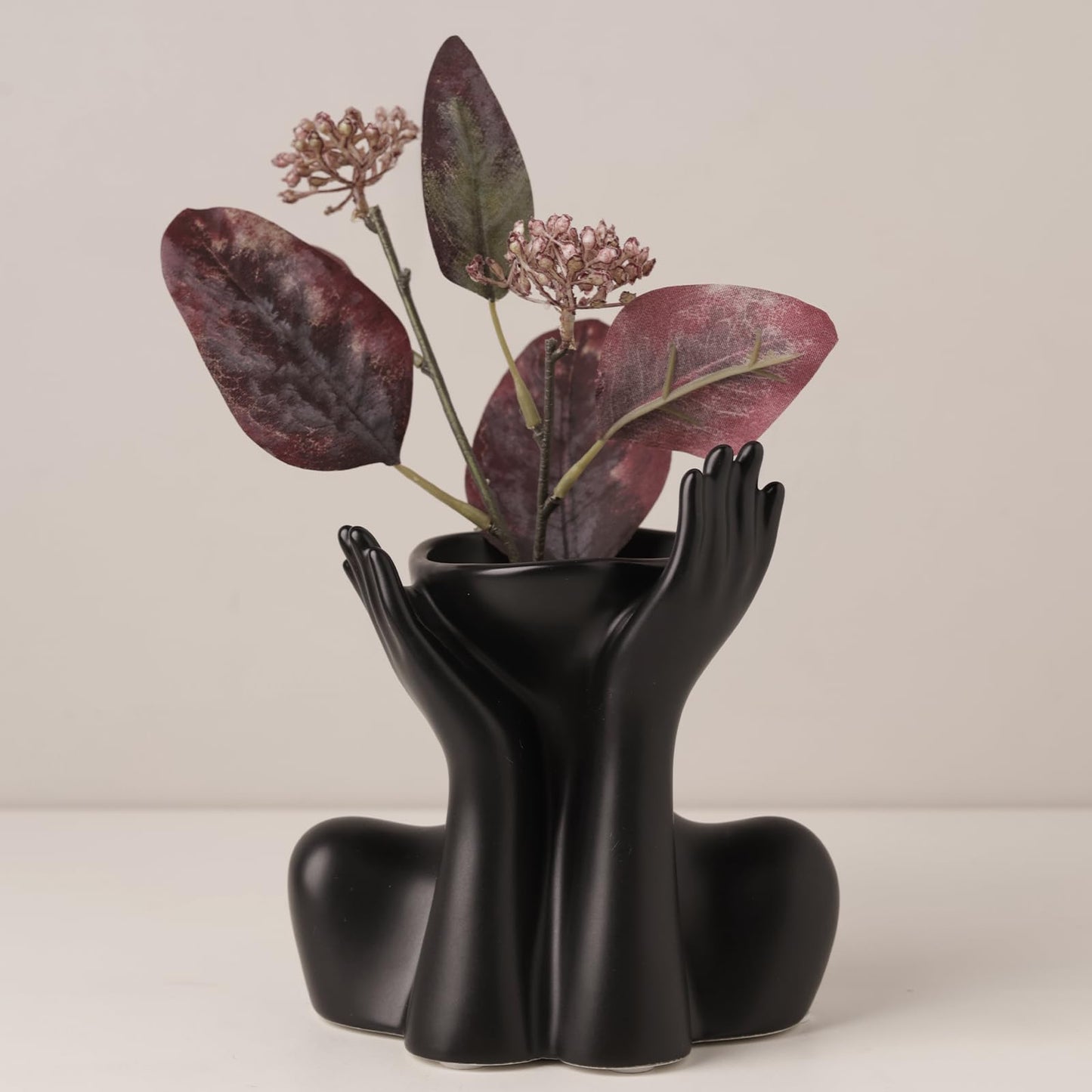 Minimalist Boho White Human Body Ceramic Vase Multi-Scene Home Decor