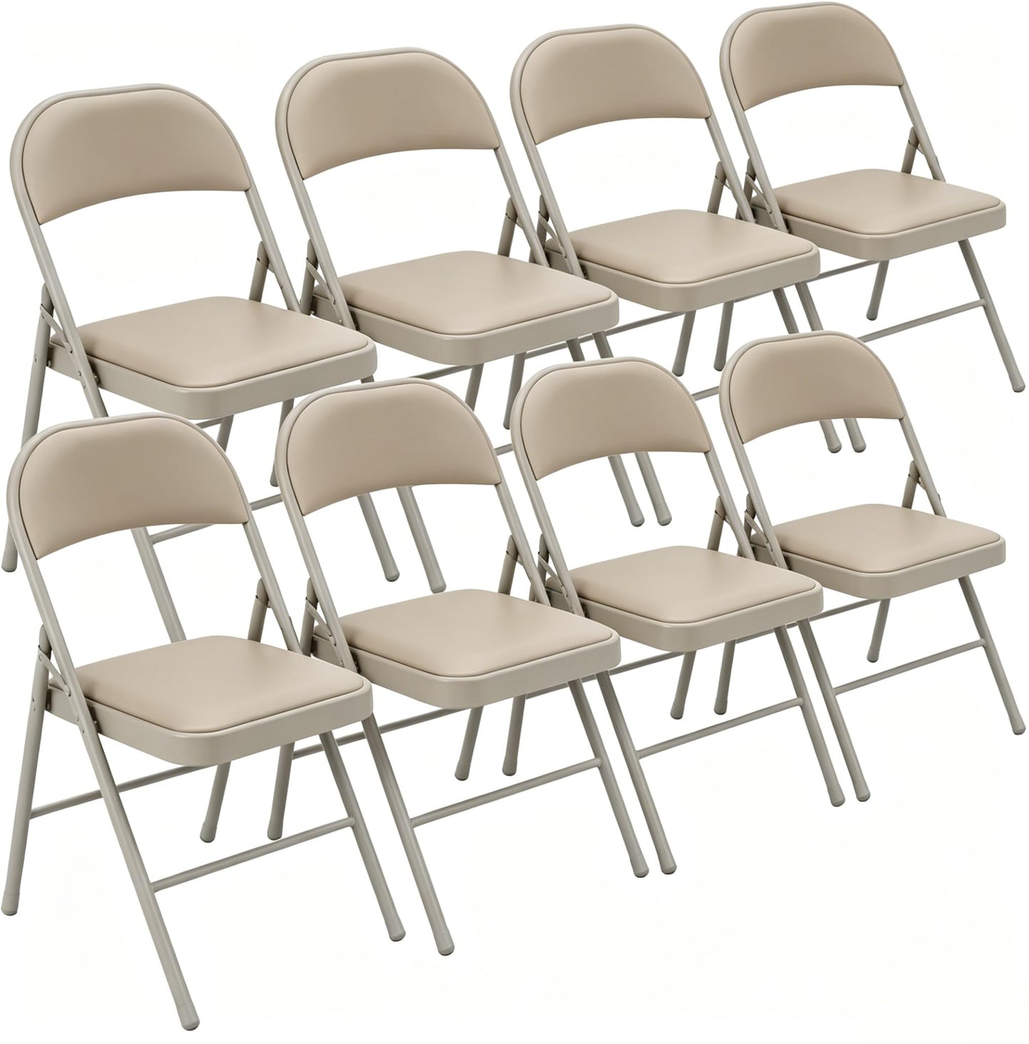 Black Folding Chairs 4-Pack, Breathable Plastic for Card Tables & Indoor Outdoor, Easy-Clean & Supports 400 Lbs