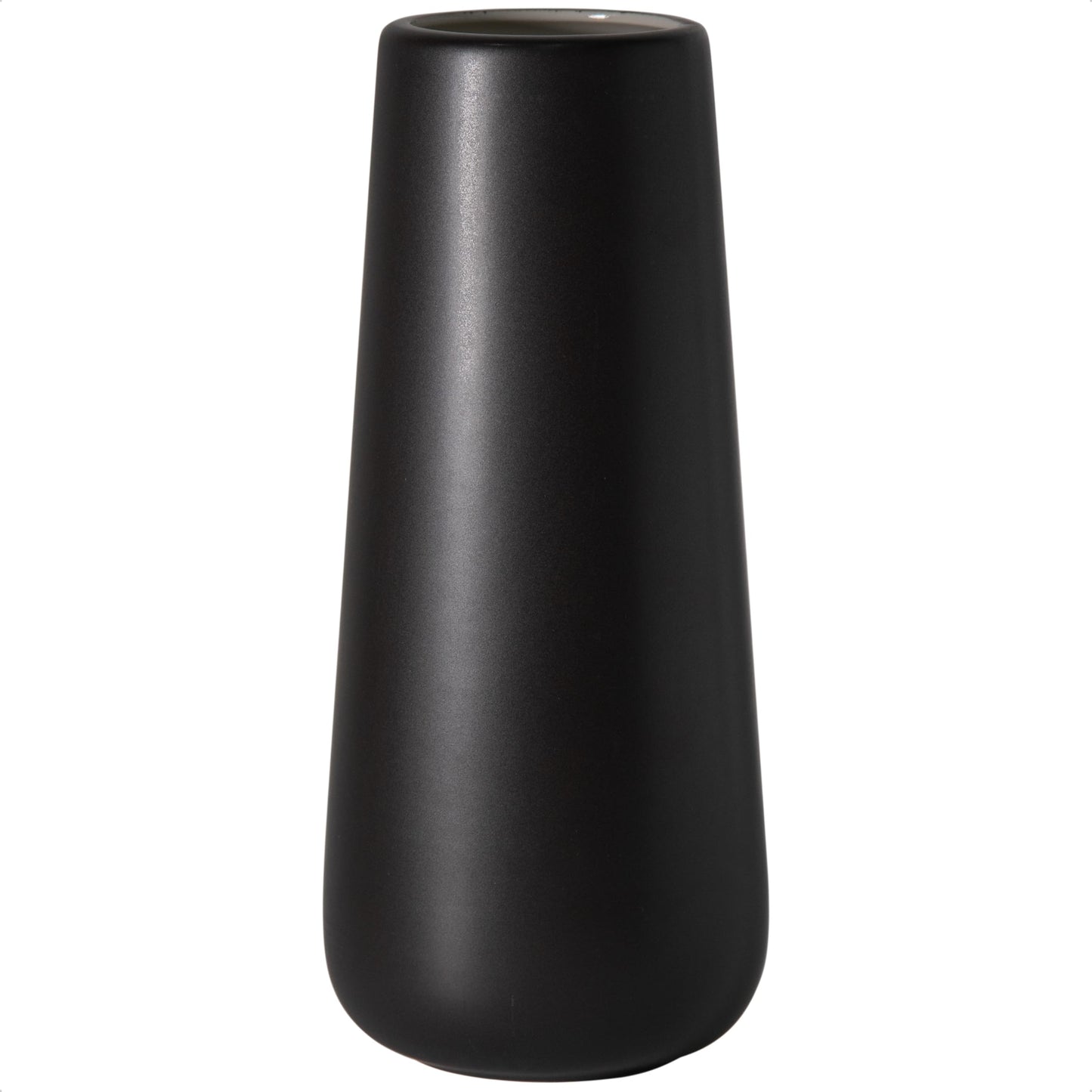 D'vine Dev 11 Inch Ceramic Flower Vase Matte Finishing, Minimalist Design for Home Décor, Bedroom, Living Room, Centerpieces, Office, White, VS-XH-D-2