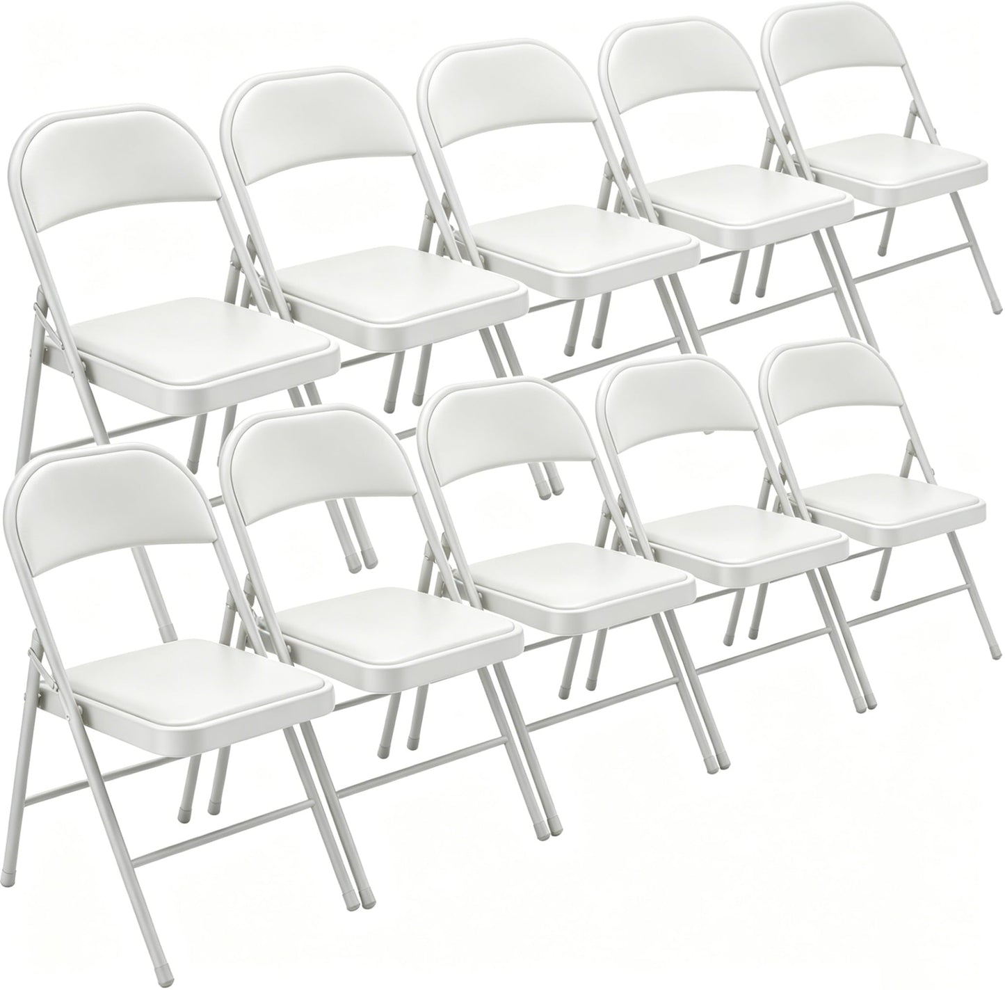 Black Folding Chairs 4-Pack, Breathable Plastic for Card Tables & Indoor Outdoor, Easy-Clean & Supports 400 Lbs