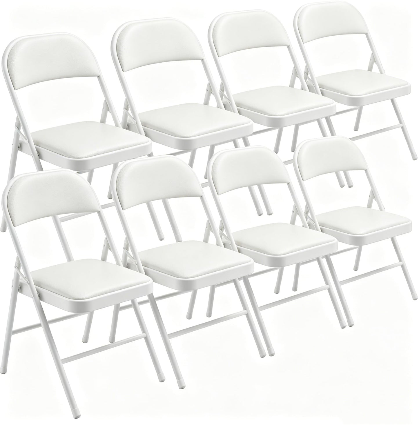 Black Folding Chairs 4-Pack, Breathable Plastic for Card Tables & Indoor Outdoor, Easy-Clean & Supports 400 Lbs