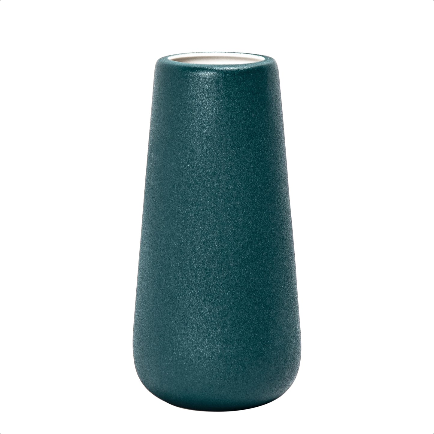 D'vine Dev 11 Inch Ceramic Flower Vase Matte Finishing, Minimalist Design for Home Décor, Bedroom, Living Room, Centerpieces, Office, White, VS-XH-D-2
